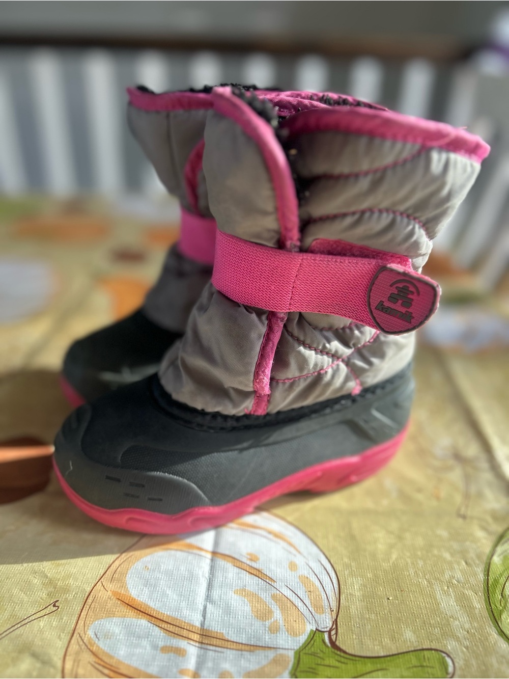 Kamik Kids Pink and Gray Winter Boots - Waterproof Snow Boot